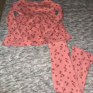 Carters Long Sleeve Pink Heart Matching Set *read description!*